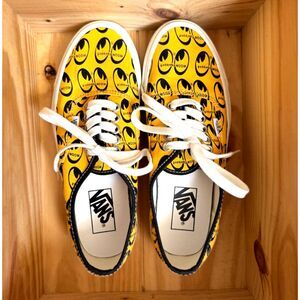 Vans X Mooneyes Yellow Moon Equipment Authentic 44 DX Shoes Size US M 7 / W 8.5